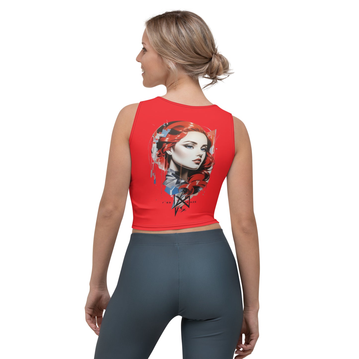 Design 1 // Women // Shirts // Croptop // Red // Front 2 - Viper-Size