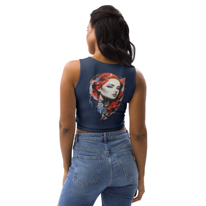 Design 1 // Women // Shirts // Croptop // Navy // Front 1 - Viper-Size