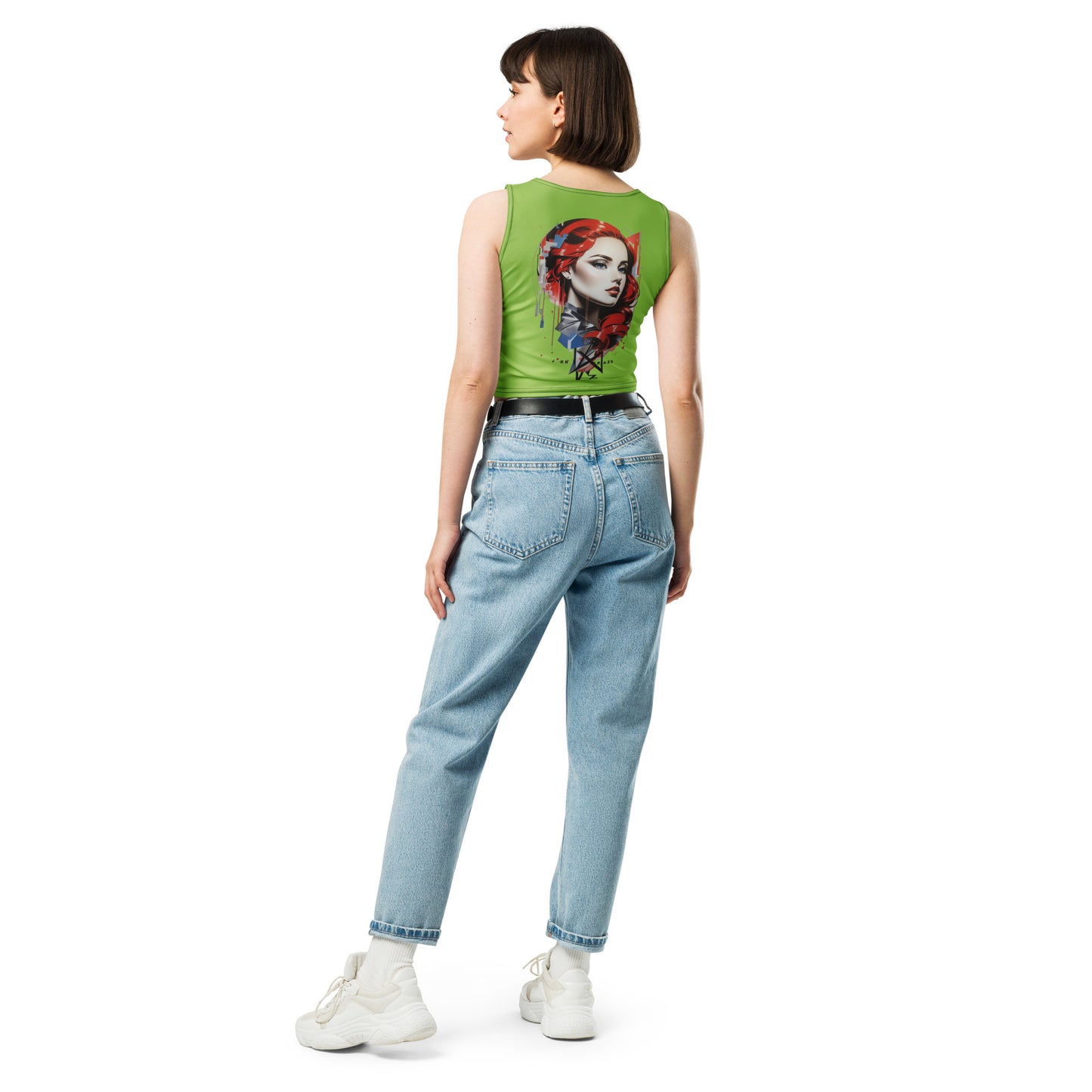 Design 1 // Women // Shirts // Croptop // Green // Front 2 - Viper-Size