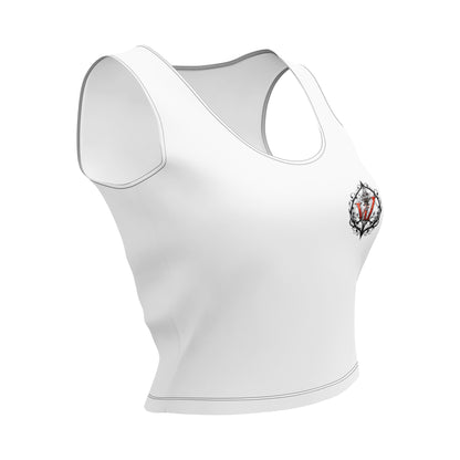 Design 1 // Women // Shirts // Croptop // White // Front 4 - Viper-Size