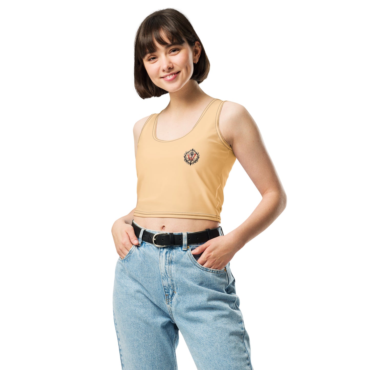 Design 1 // Women // Shirts // Croptop // Beige // Front 4 - Viper-Size