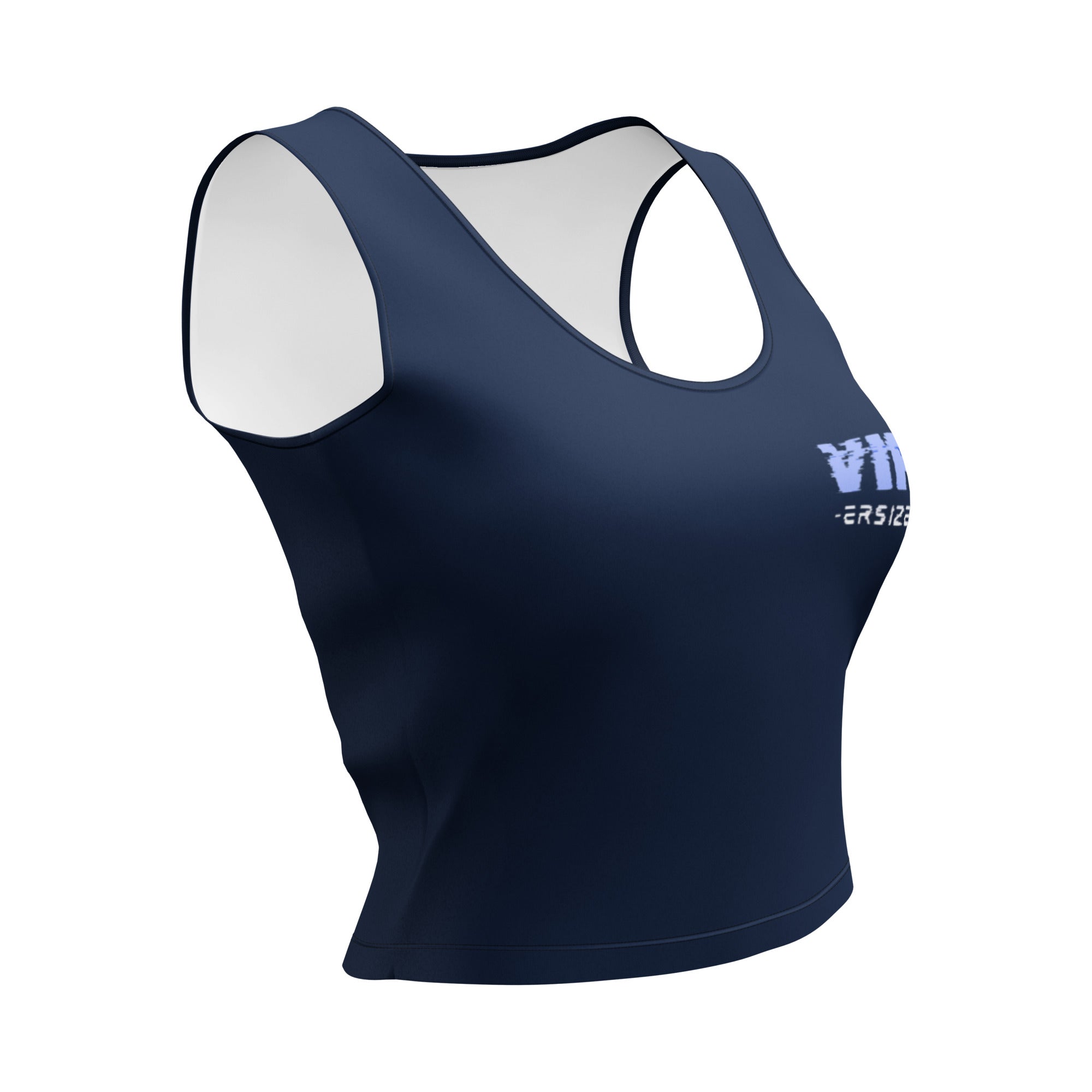 Design 1 // Women // Shirts // Croptop // Navy // Front 3 - Viper-Size