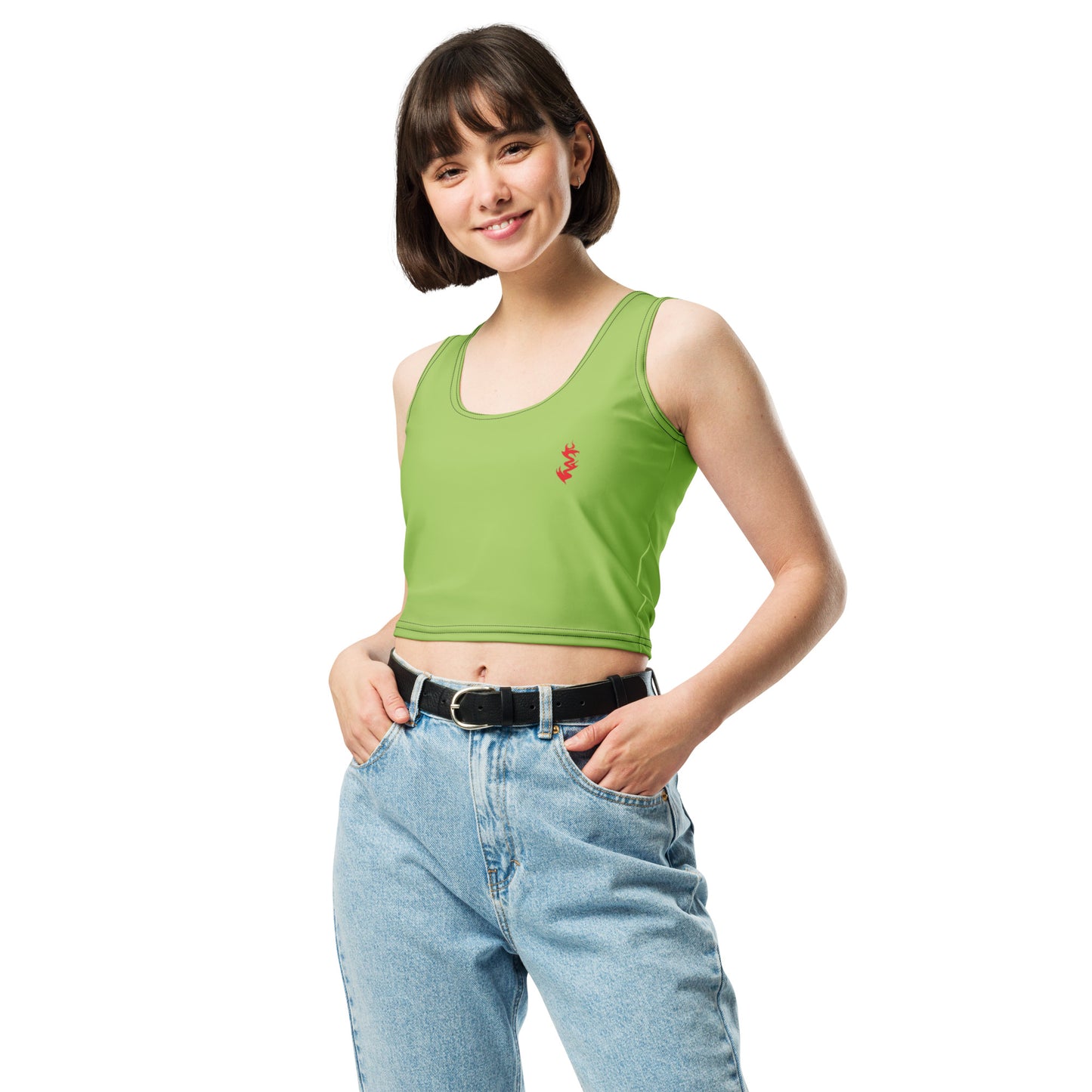 Design 1 // Women // Shirts // Croptop // Green // Front 1 - Viper-Size