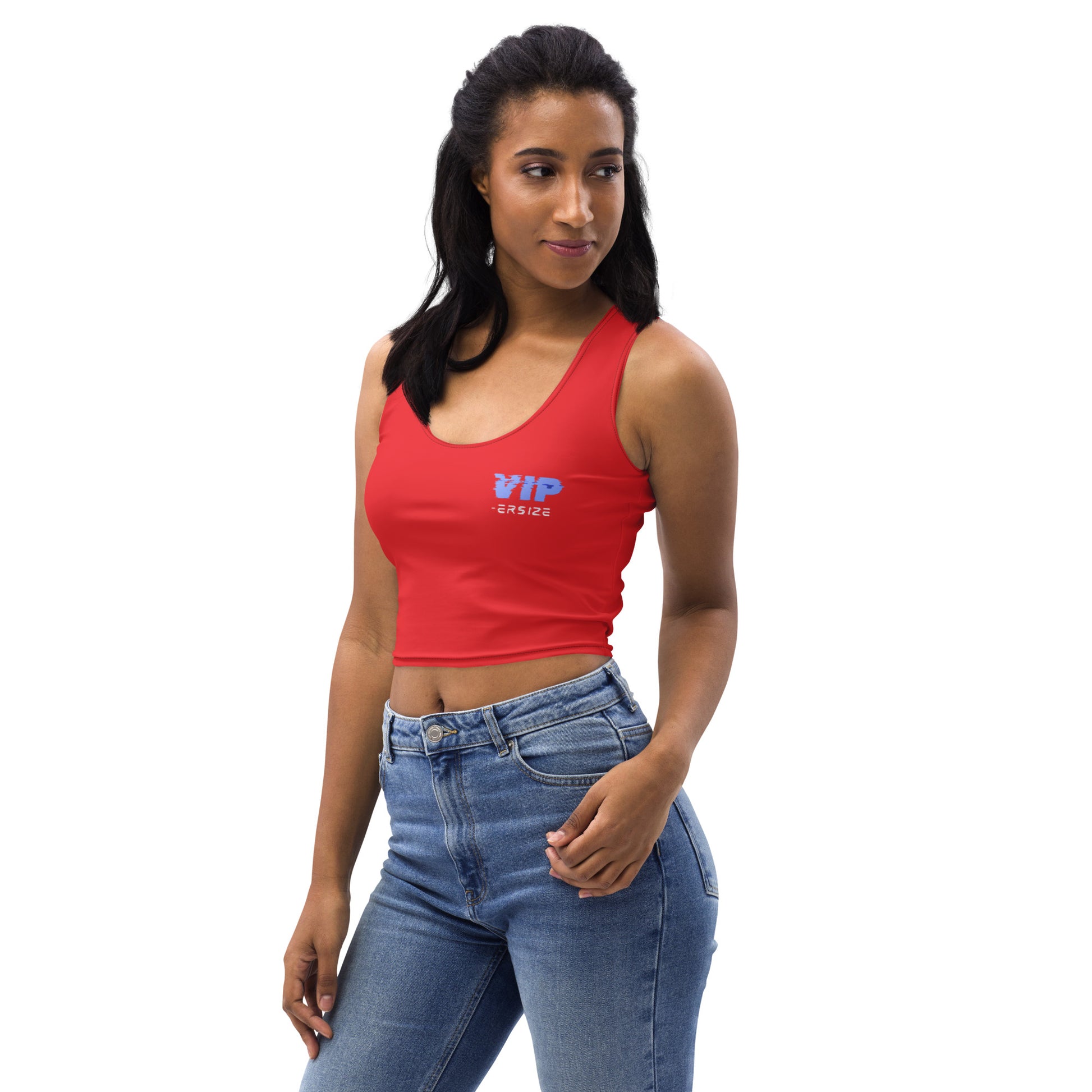 Design 1 // Women // Shirts // Croptop // Red // Front 3 - Viper-Size