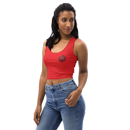 Design 1 // Women // Shirts // Croptop // Red // Front 4 - Viper-Size