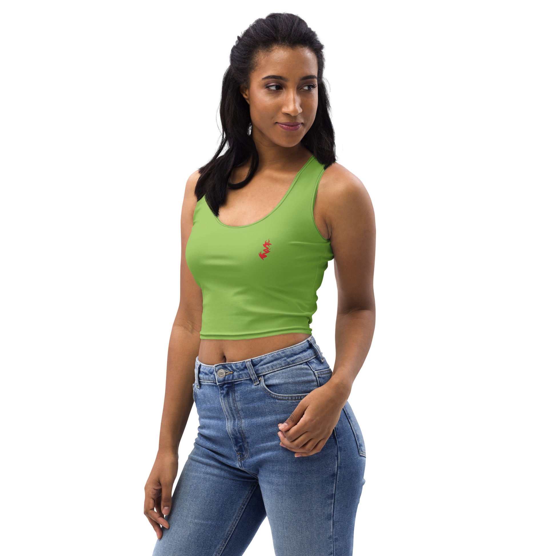 Design 1 // Women // Shirts // Croptop // Green // Front 1 - Viper-Size