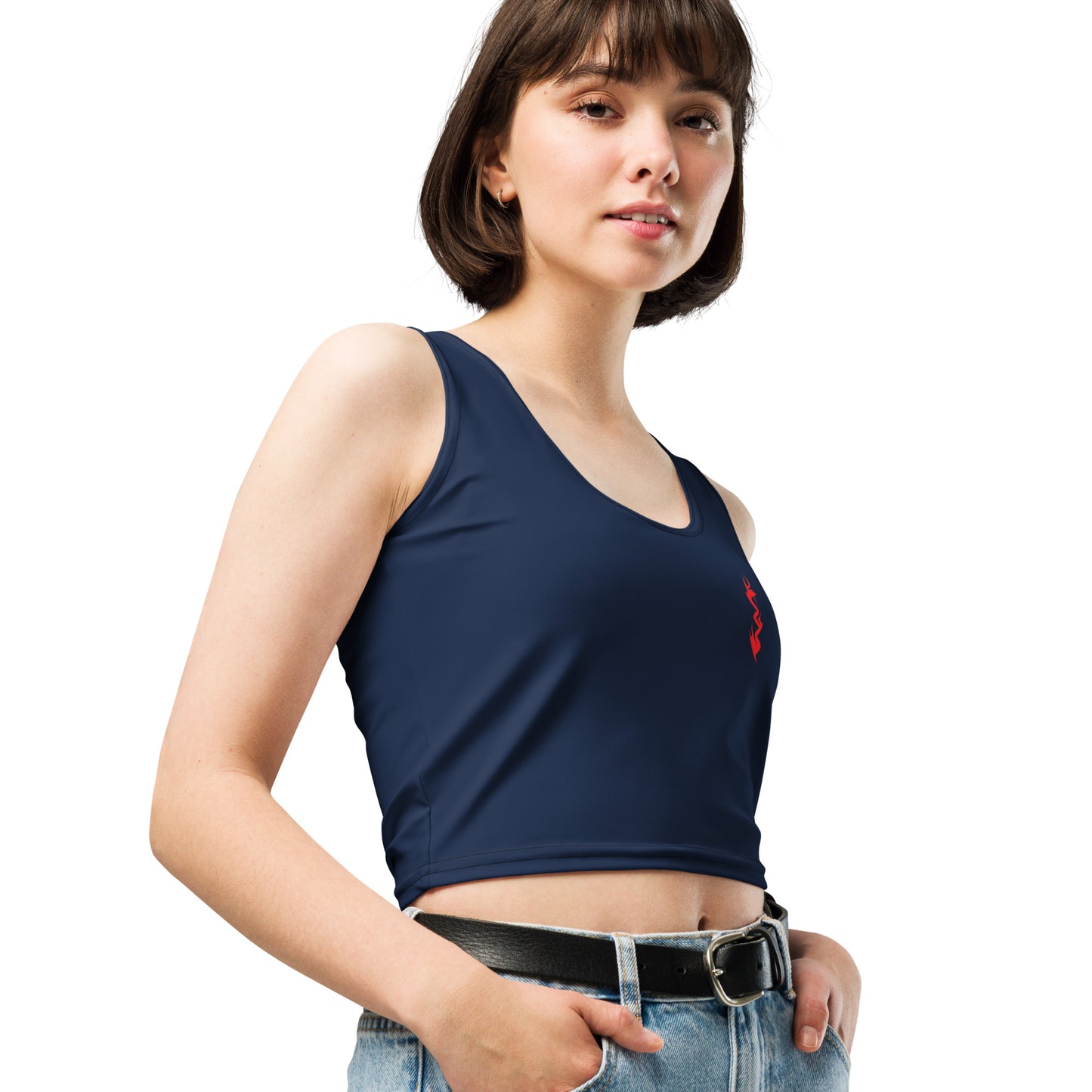 Design 1 // Women // Shirts // Croptop // Navy // Front 1 - Viper-Size