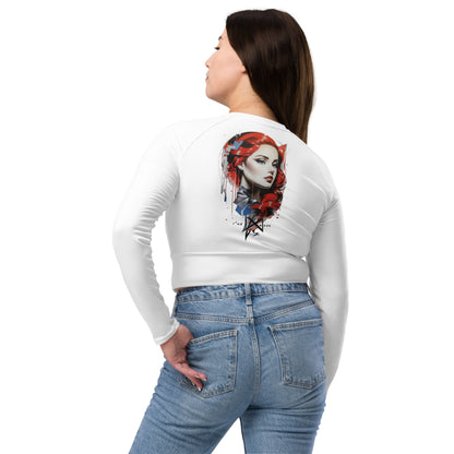 Design 1 // Women // Shirts // Longarm Croptop // White - Viper-Size