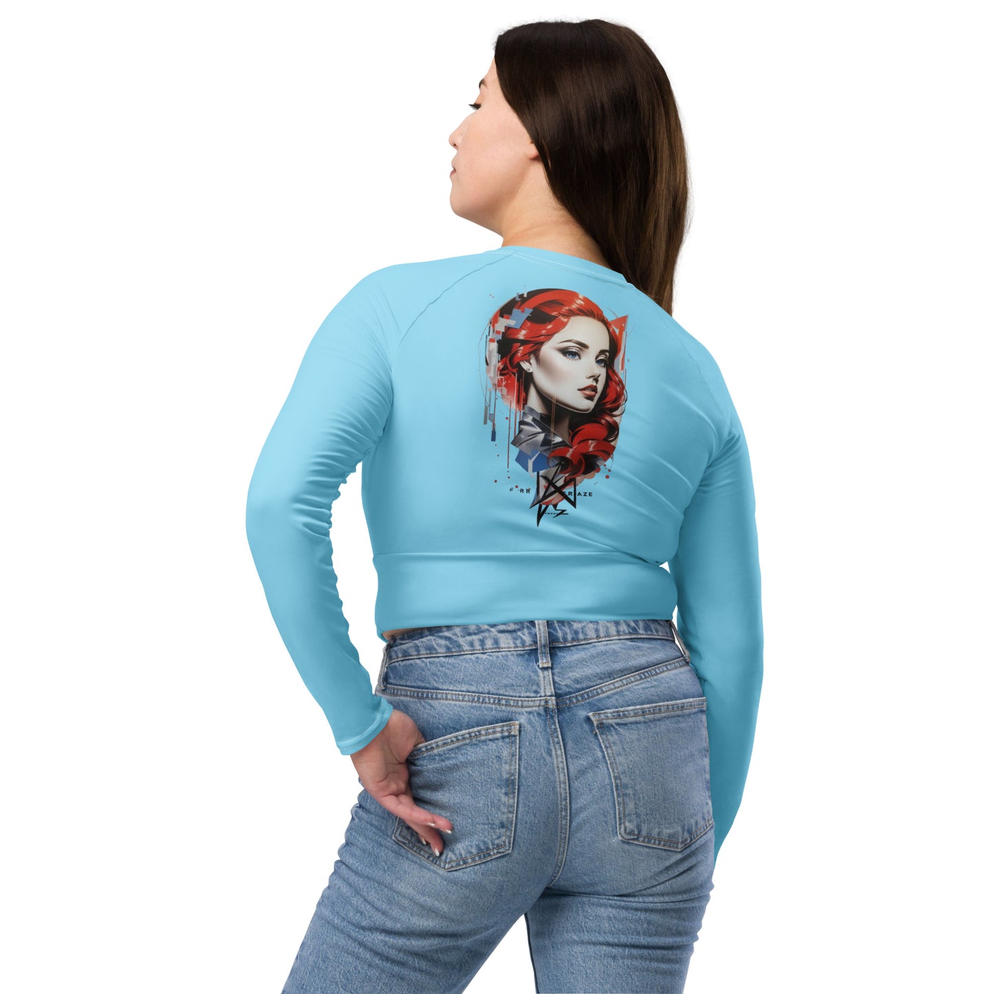 Design 1 // Women // Shirts // Longarm Croptop // Blue - Viper-Size