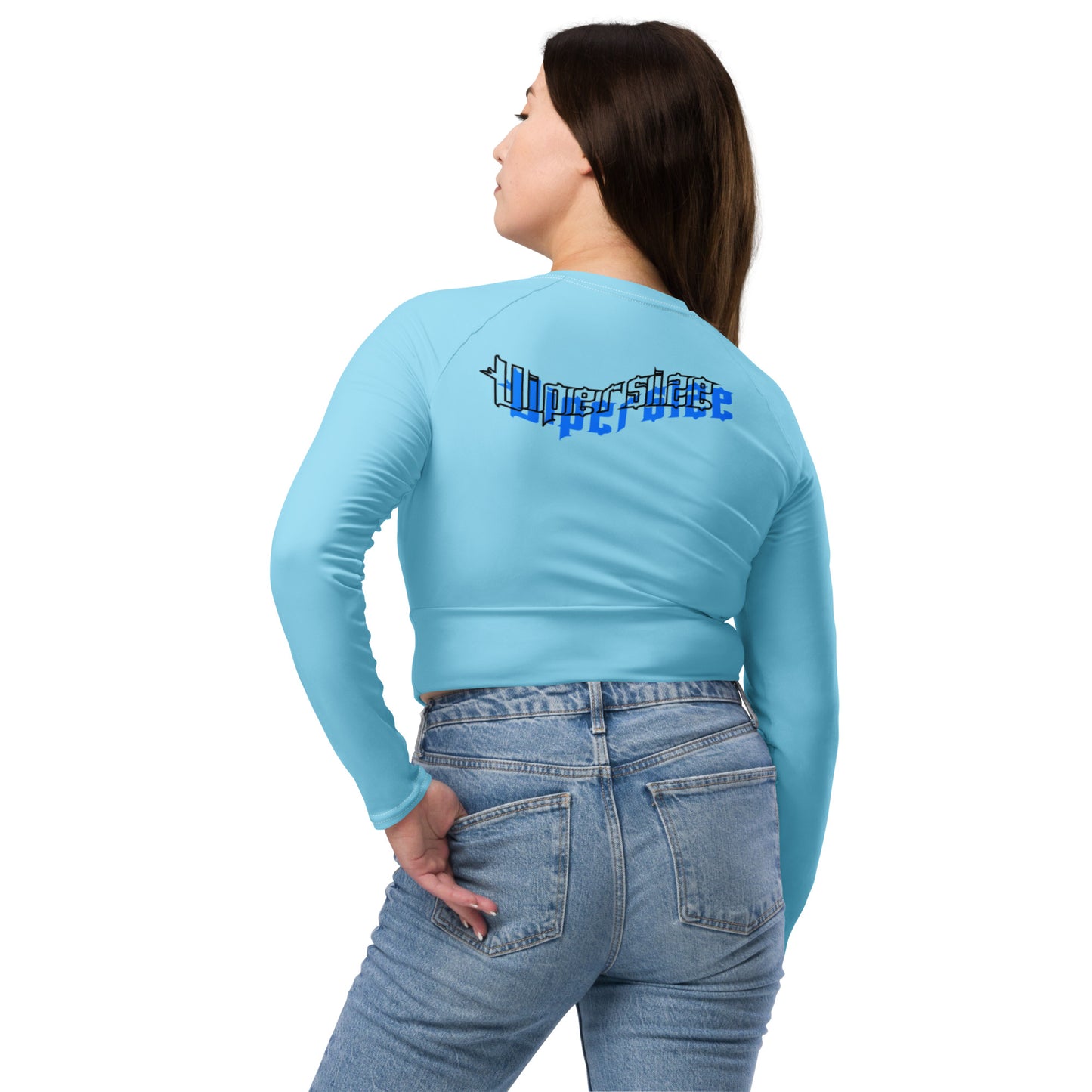 Design 2 // Women // Shirts // Long-sleeve Croptop // Blue