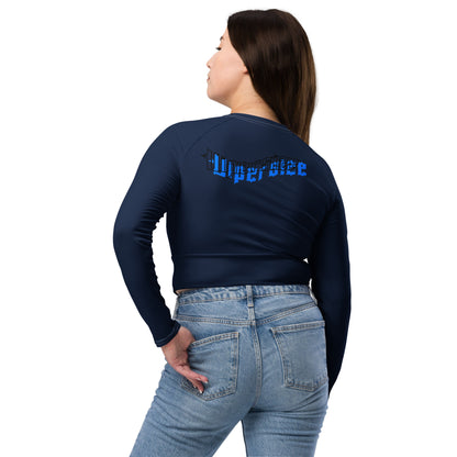 Design 2 // Women // Shirts // Long-sleeve Croptop // Navy // Front 2