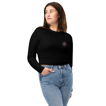 Design 1 // Women // Shirts // Longarm Croptop // Black // Front 4 - Viper-Size