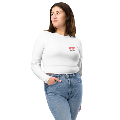 Design 2 // Women // Shirts // Long-sleeve Croptop // White // Front 2