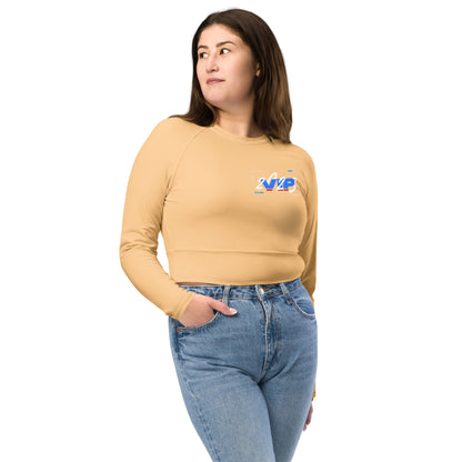 Design 2 // Women // Shirts // Long-sleeve Croptop // Beige // Front 5