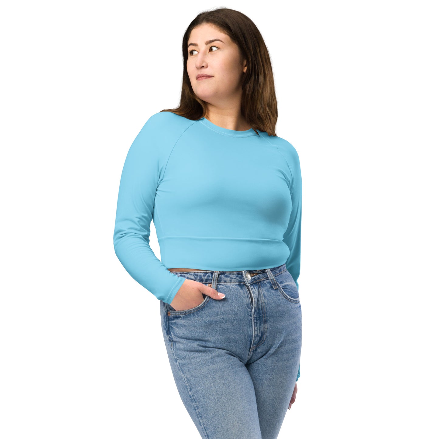 Design 2 // Women // Shirts // Long-sleeve Croptop // Blue