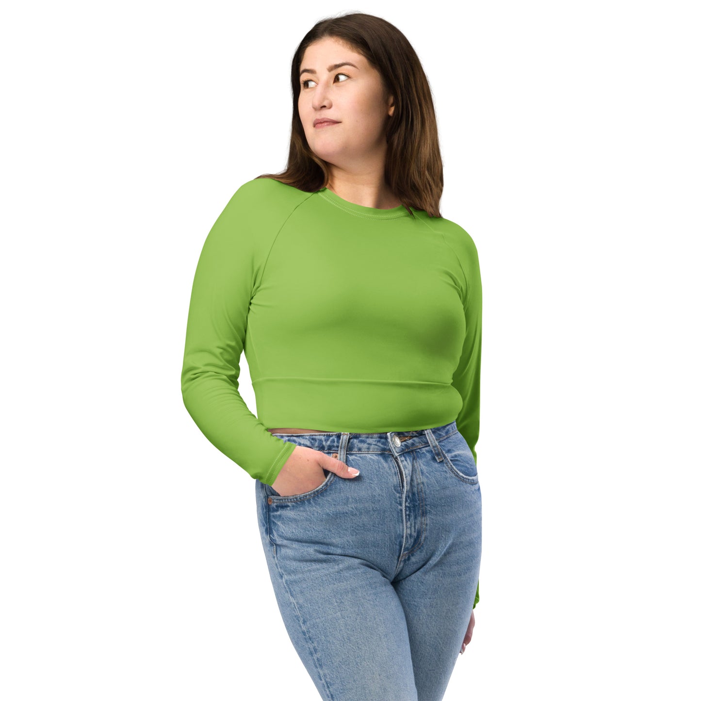 Design 2 // Women // Shirts // Long-sleeve Croptop // Green