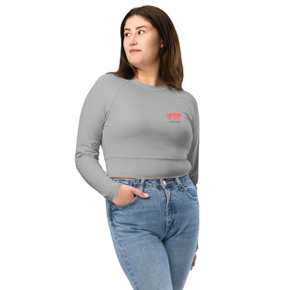 Design 2 // Women // Shirts // Long-sleeve Croptop // Grey // Front 2