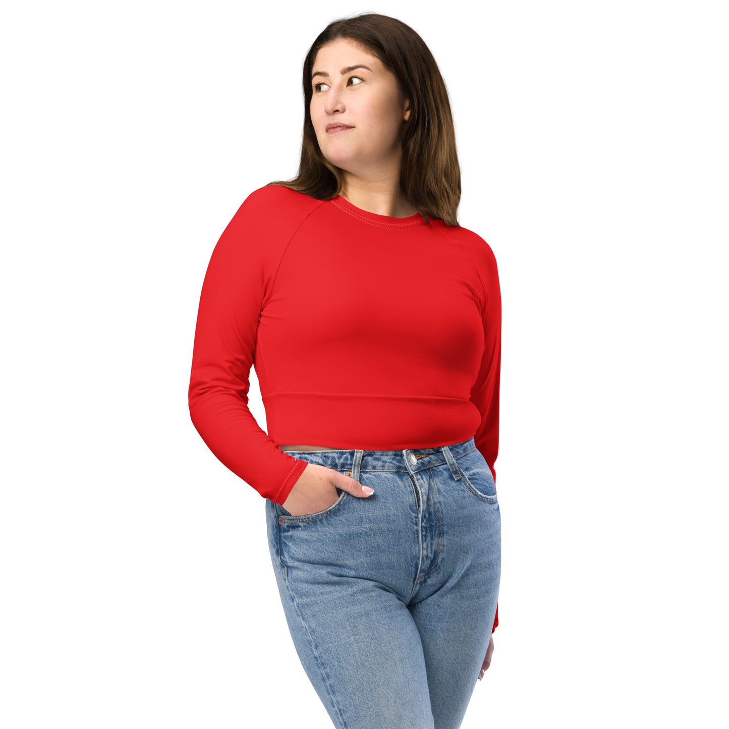 Design 2 // Women // Shirts // Long-sleeve Croptop // Red