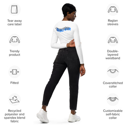 Design 2 // Women // Shirts // Long-sleeve Croptop // White // Front 3