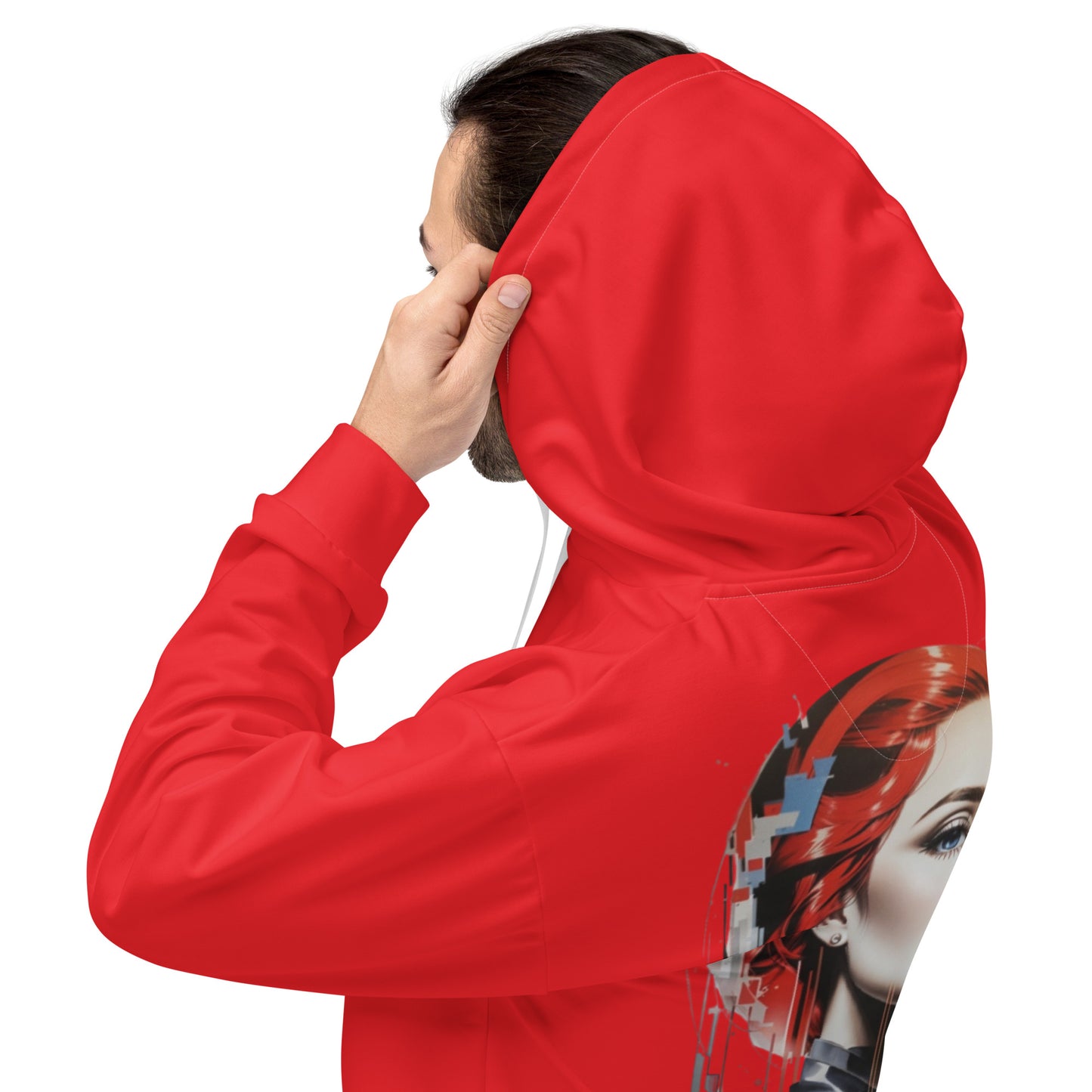 Design 1 // Unisex // Hoodies // Pulli // Red // Front 1