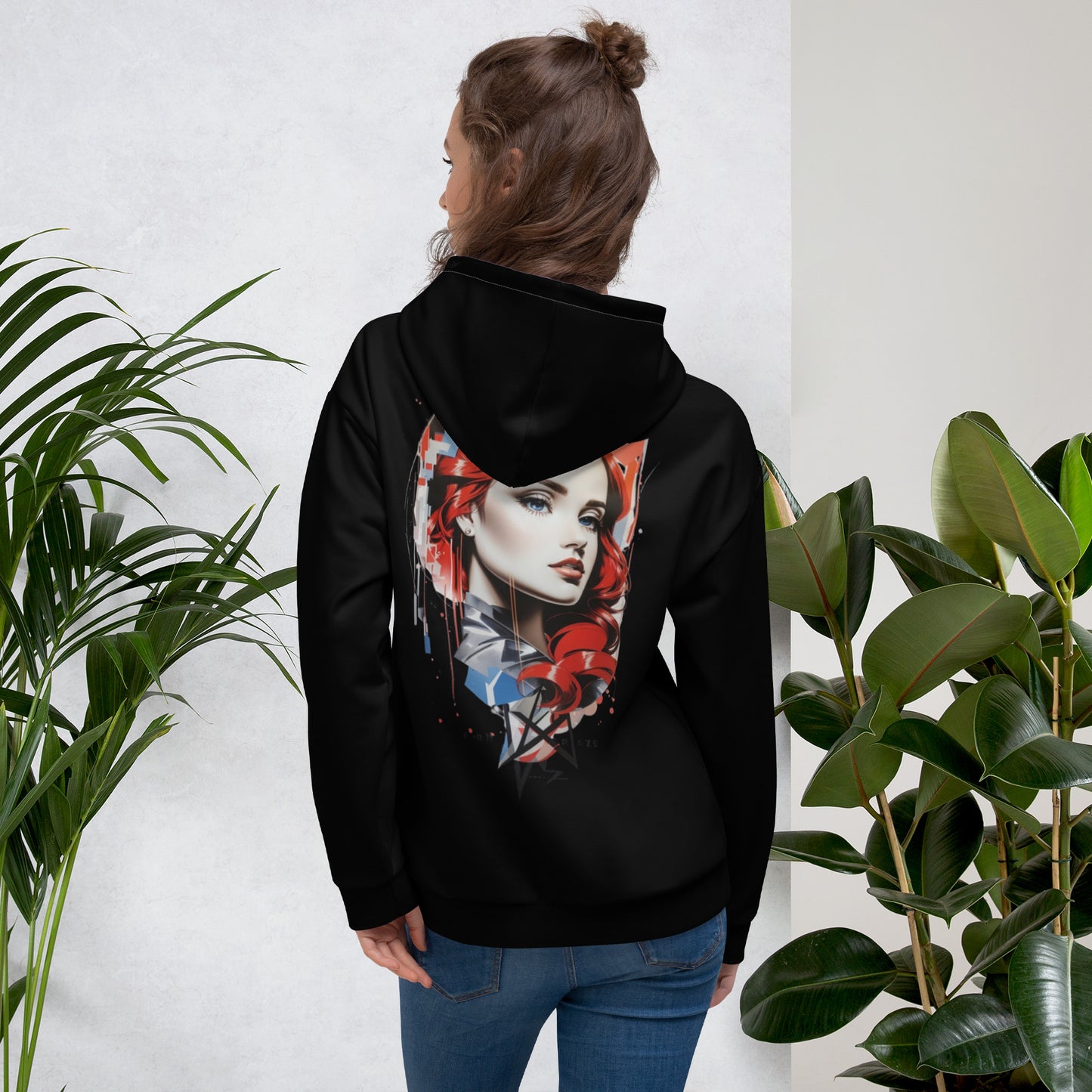 Design 1 // Unisex // Hoodies // Pulli // Black // Front 4