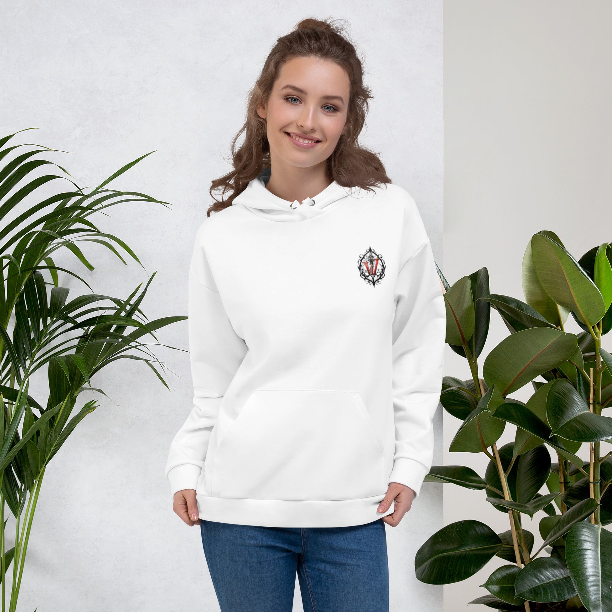 Design 1 // Unisex // Hoodies // Pulli // White // Front 4 - Viper-Size