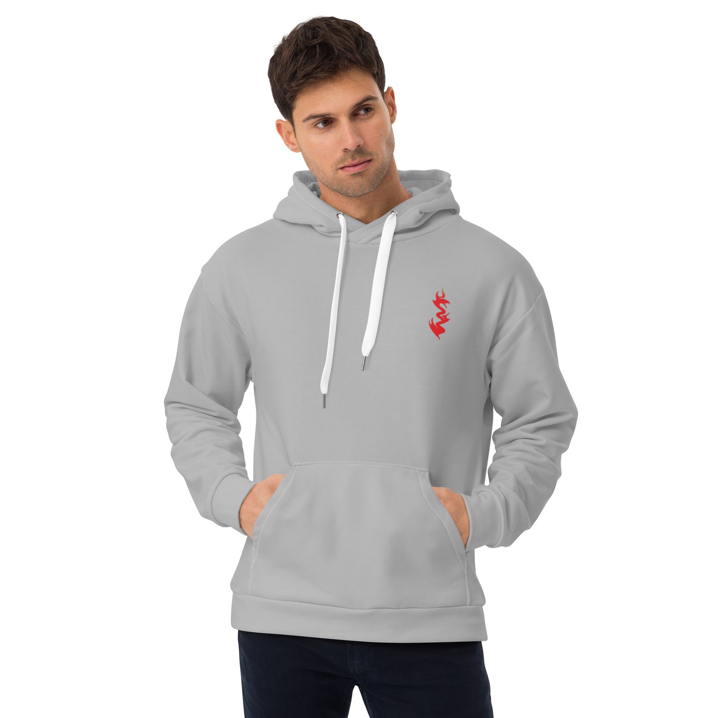 Design 1 // Unisex // Hoodies // Pulli // Grey // Front 1