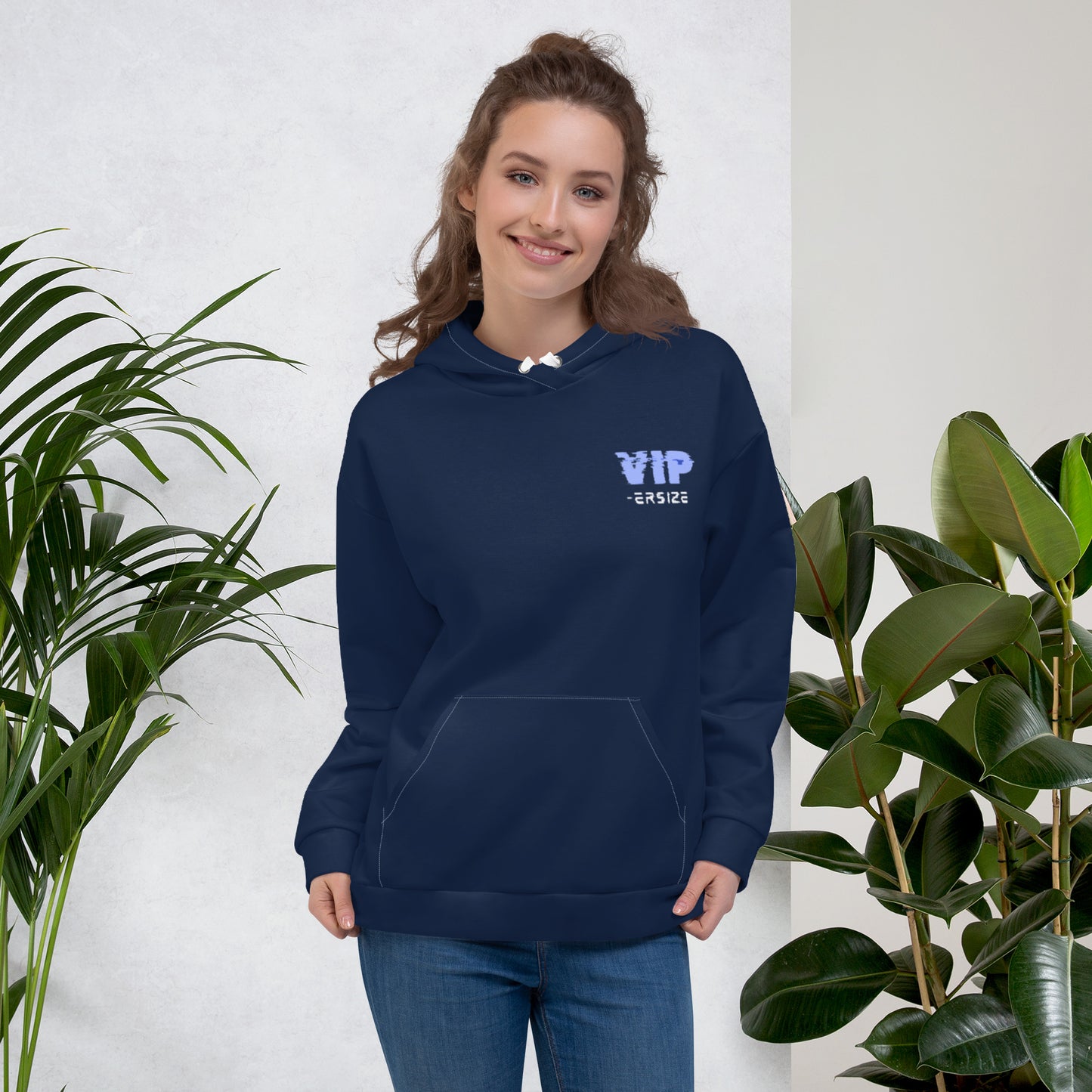 Design 1 // Unisex // Hoodies // Pulli // Navy // Front 3