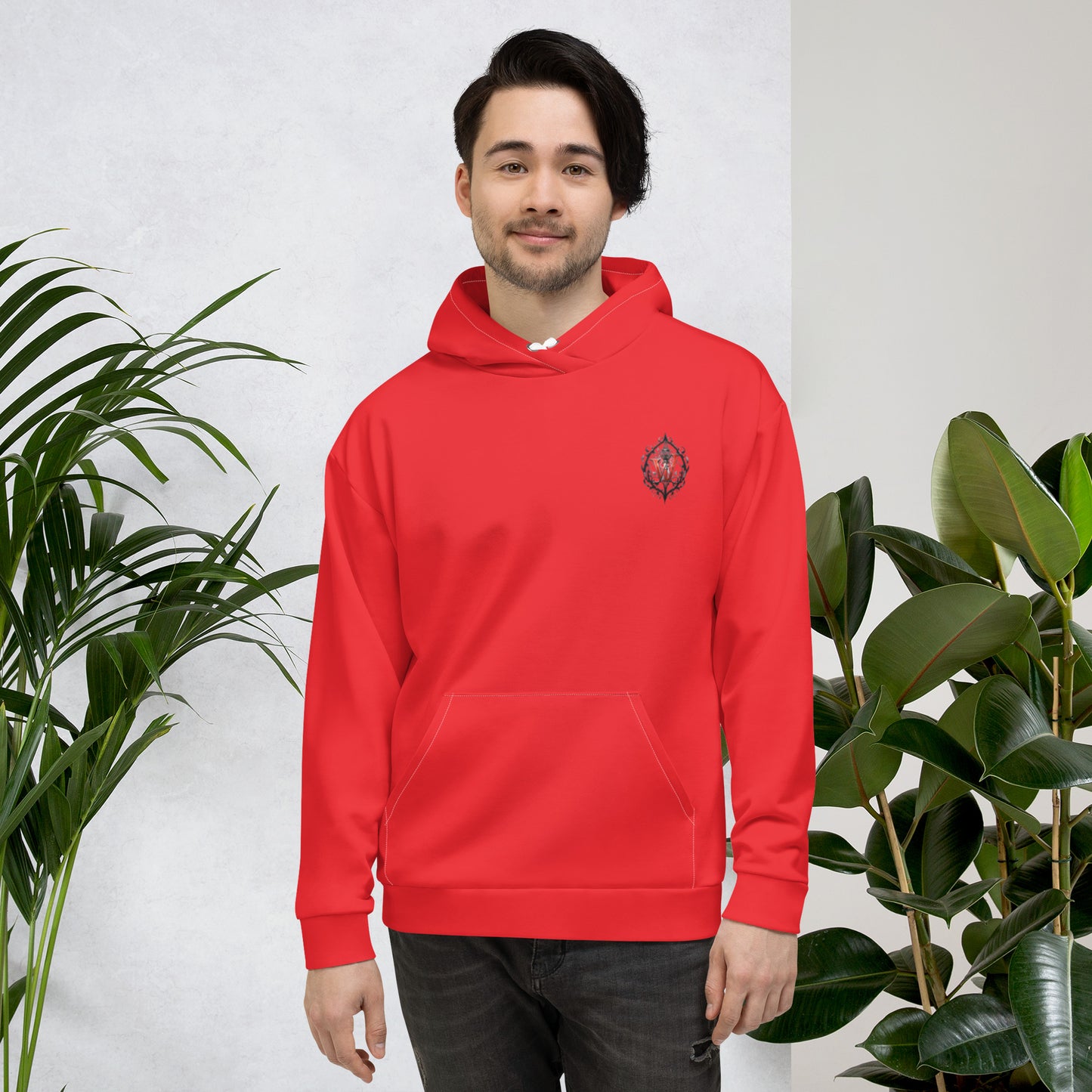 Design 1 // Unisex // Hoodies // Pulli // Red // Front 4