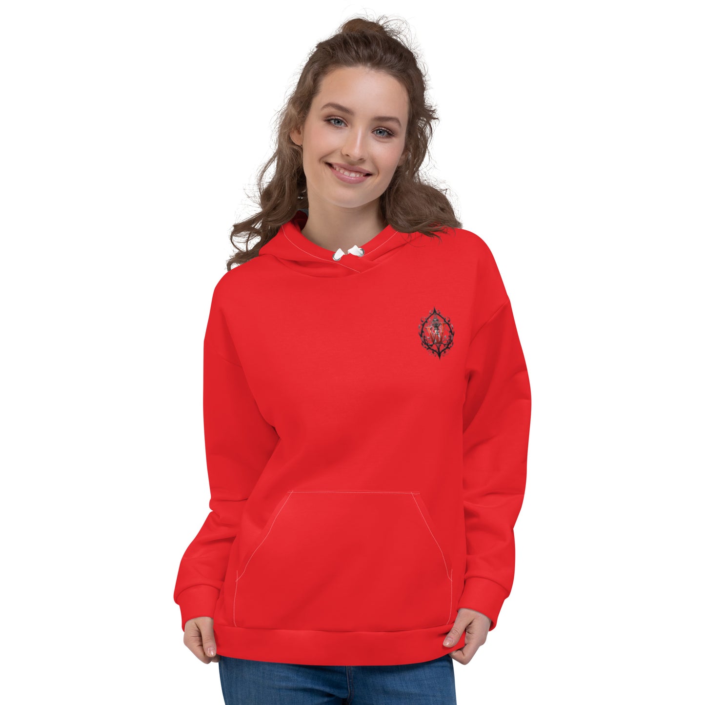 Design 1 // Unisex // Hoodies // Pulli // Red // Front 4