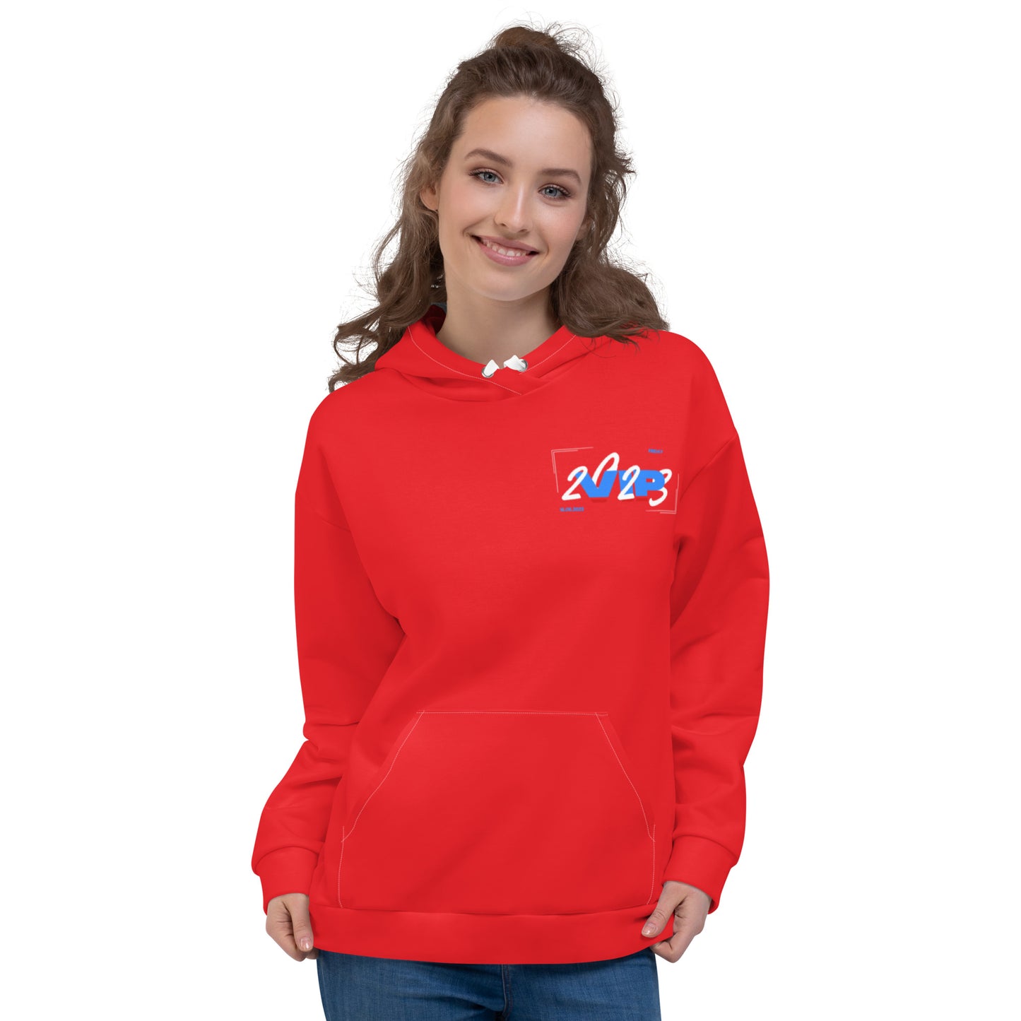 Design 1 // Unisex // Hoodies // Pulli // Red // Front 5