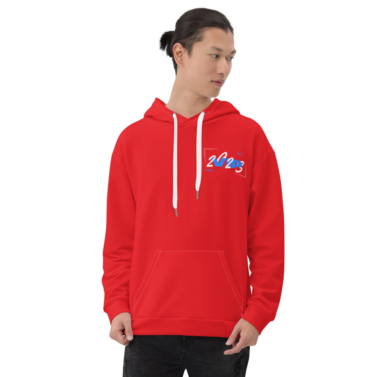 Design 1 // Unisex // Hoodies // Pulli // Red // Front 5