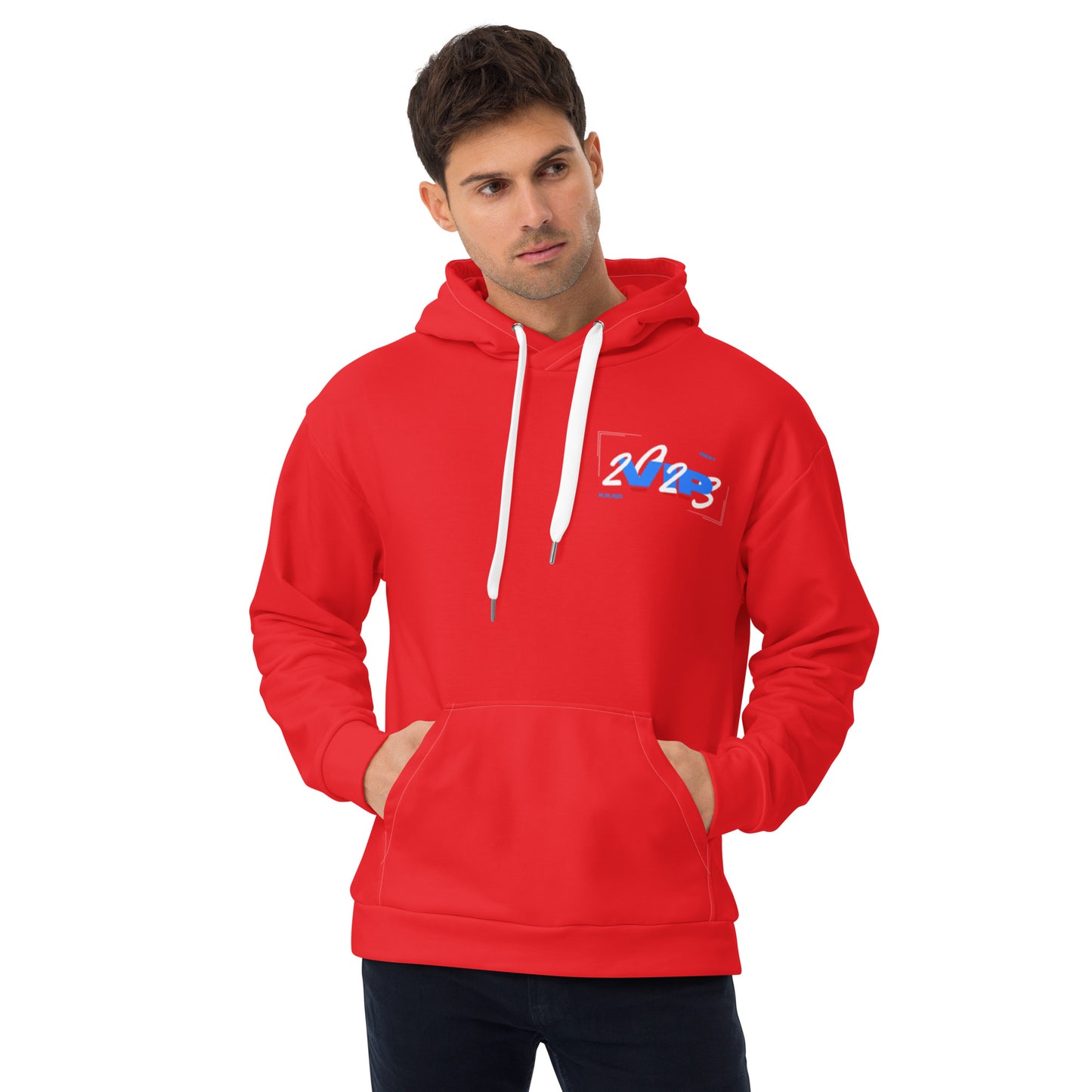 Design 1 // Unisex // Hoodies // Pulli // Red // Front 5