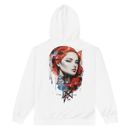 Design 1 // Unisex // Hoodies // Zipper // White - Viper-Size