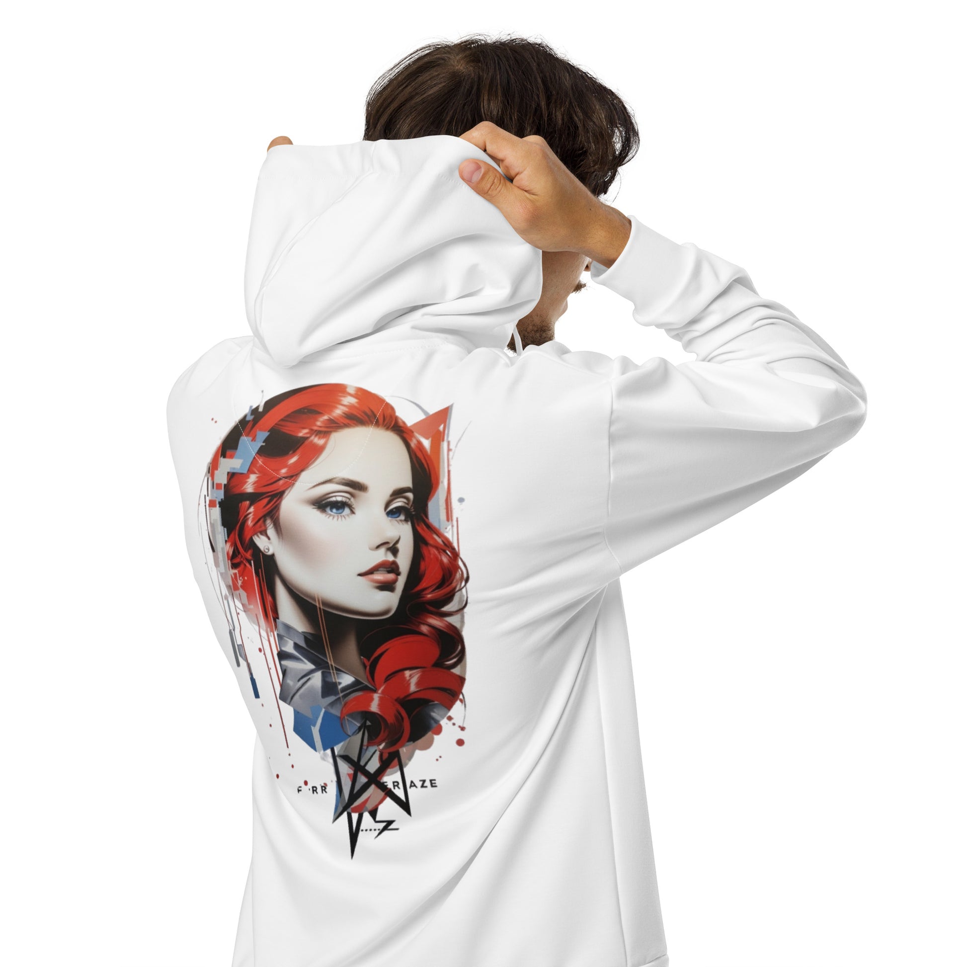 Design 1 // Unisex // Hoodies // Zipper // White - Viper-Size