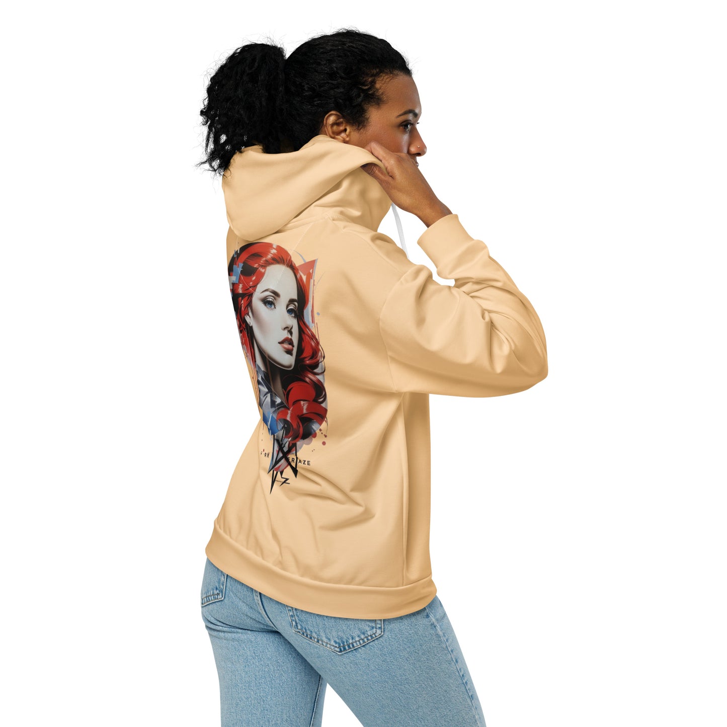 Design 1 // Unisex // Hoodies // Zipper // Beige - Viper-Size