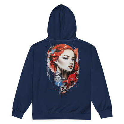 Design 1 // Unisex // Hoodies // Zipper // Navy - Viper-Size