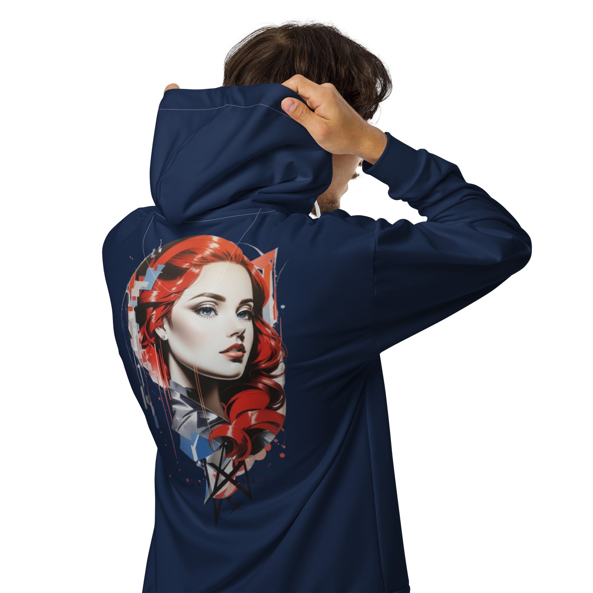 Design 1 // Unisex // Hoodies // Zipper // Navy - Viper-Size