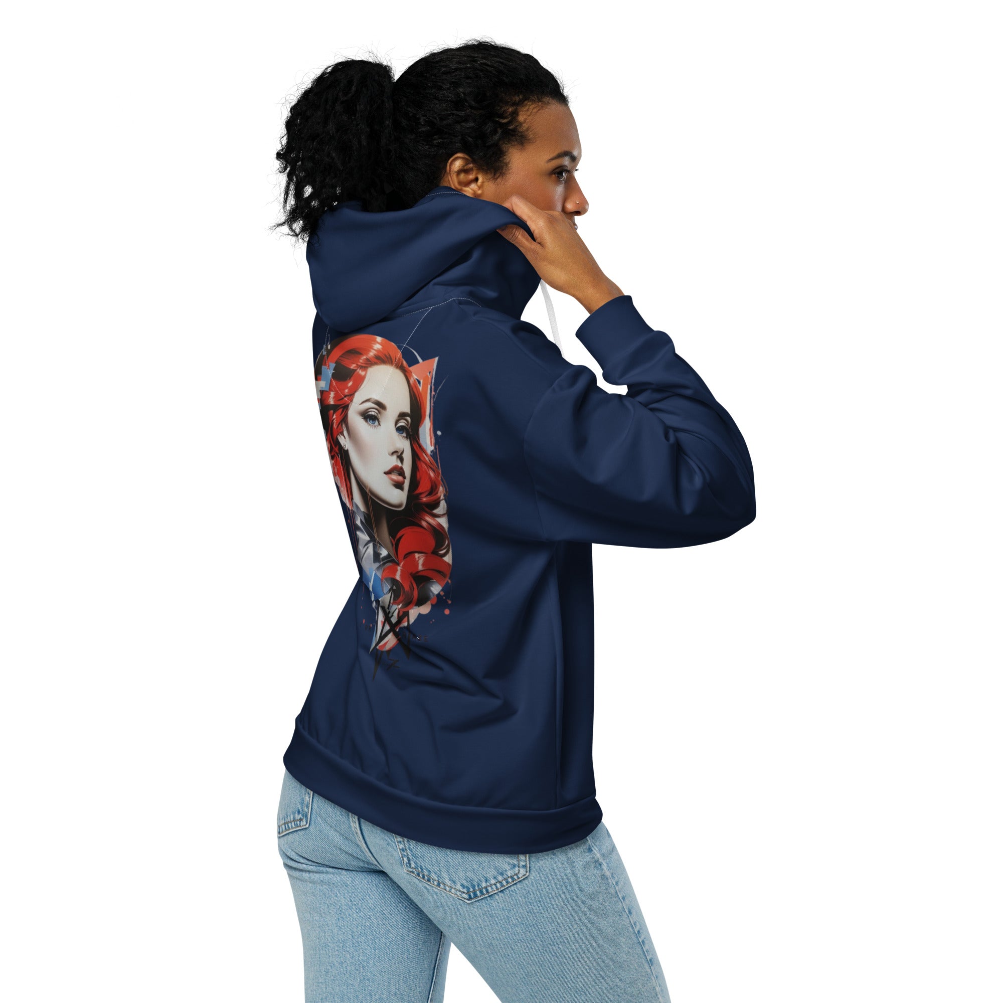 Design 1 // Unisex // Hoodies // Zipper // Navy - Viper-Size