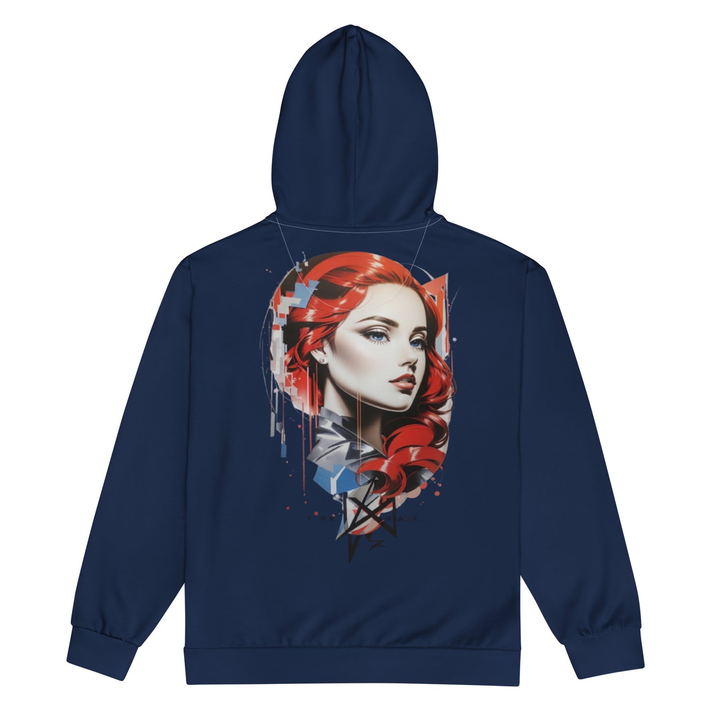 Design 1 // Unisex // Hoodies // Zipper // Navy // Front 1 - Viper-Size