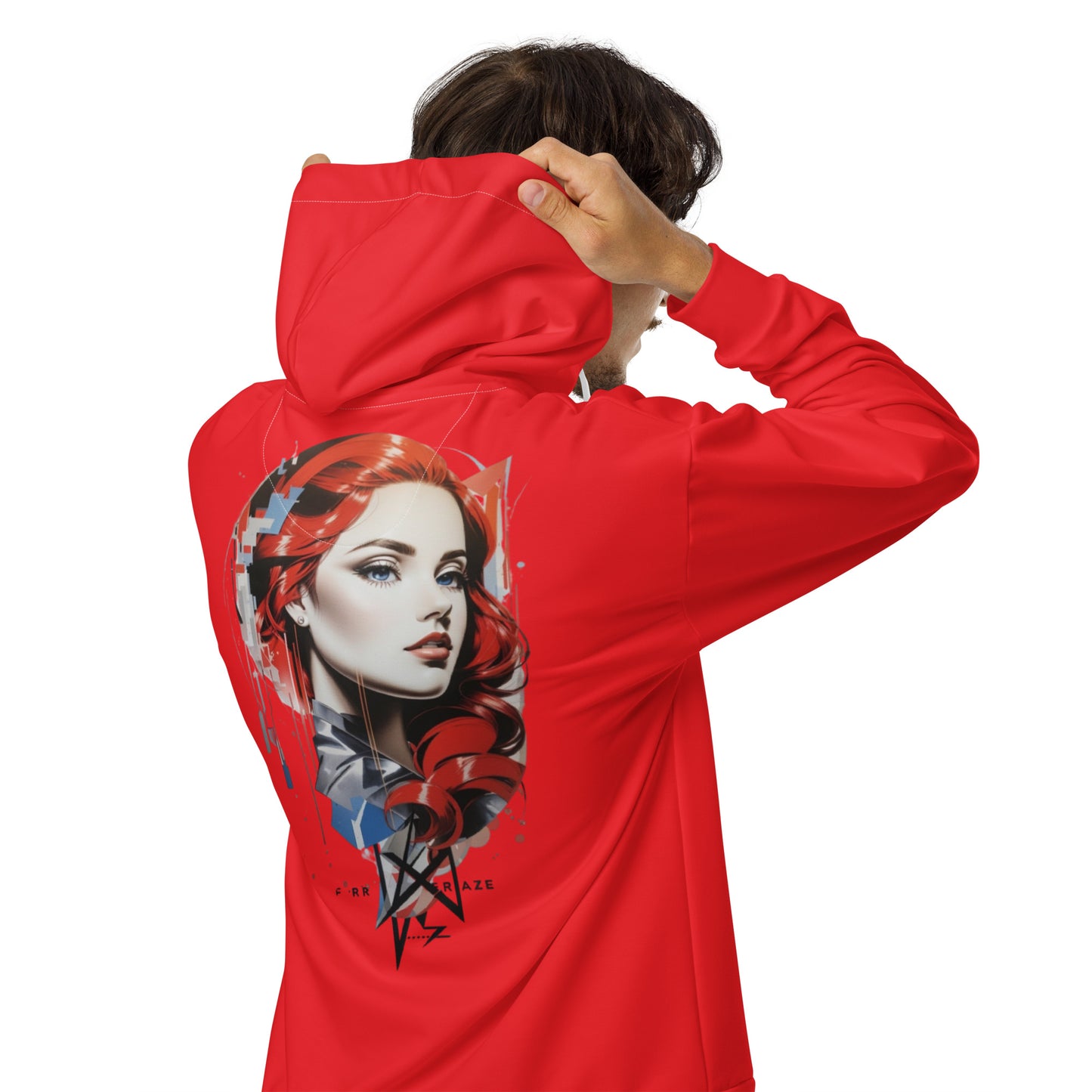 Design 1 // Unisex // Hoodies // Zipper // Red - Viper-Size