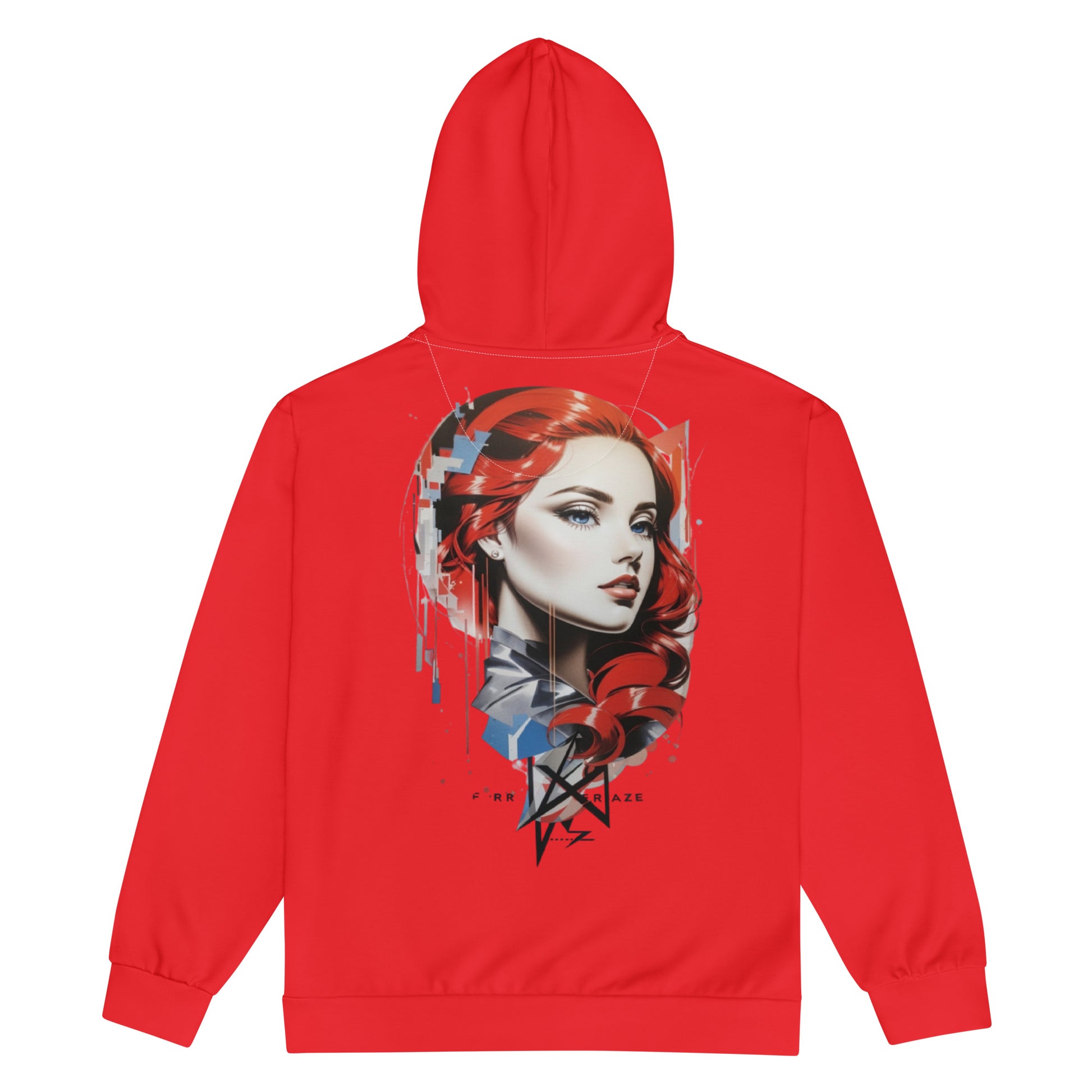 Design 1 // Unisex // Hoodies // Zipper // Red - Viper-Size