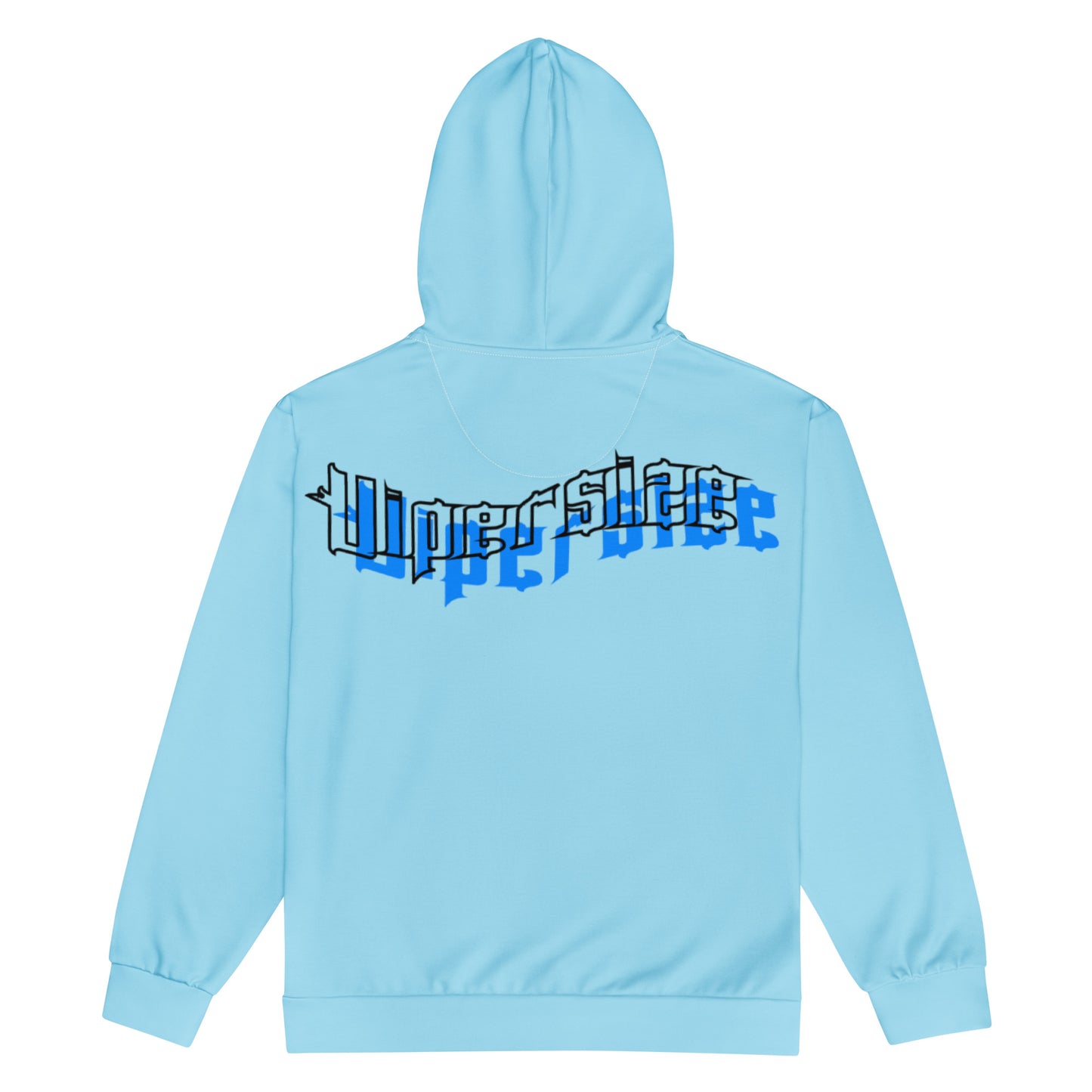 Design 2 // Unisex // Hoodies // Zipper // Blue // Front 1