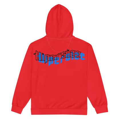 Design 2 // Unisex // Hoodies // Zipper // Red // Front 1