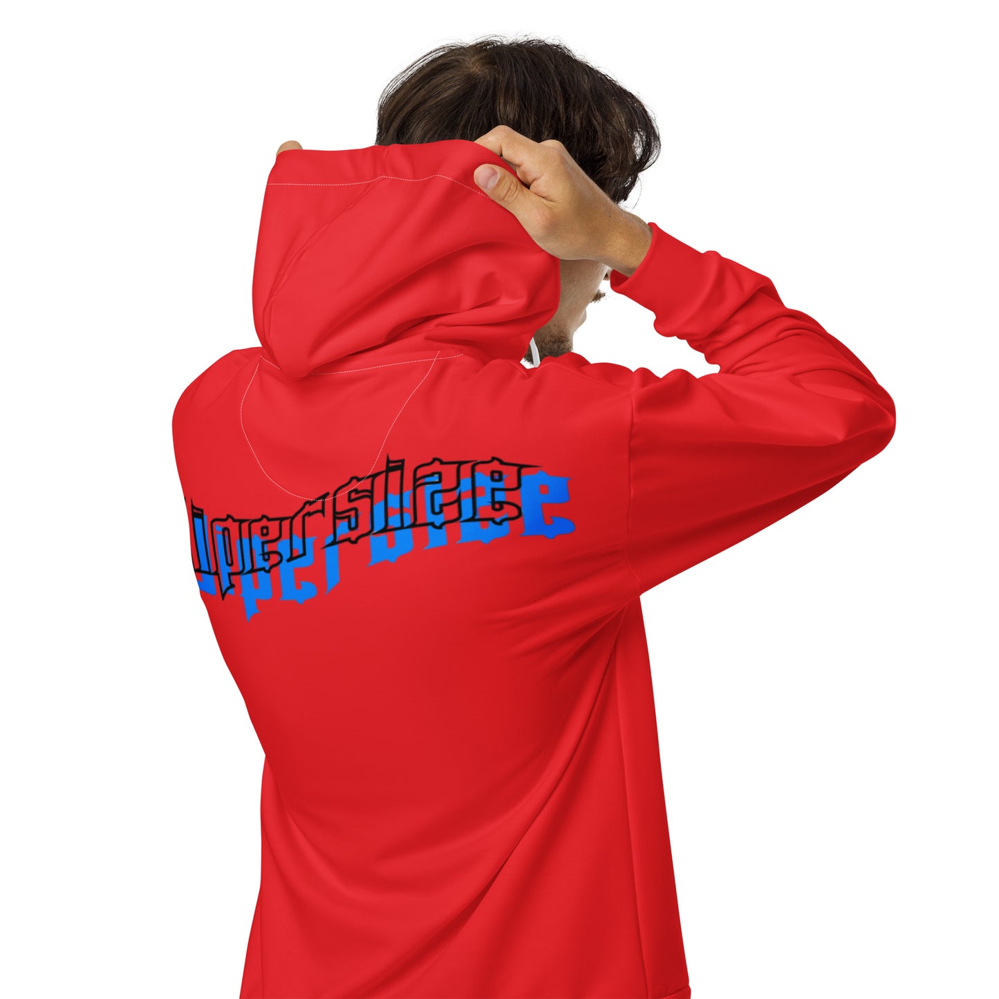 Design 2 // Unisex // Hoodies // Zipper // Red // Front 1