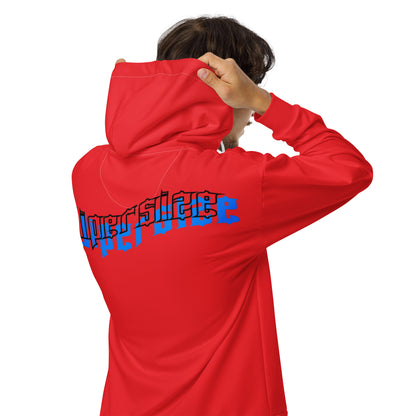 Design 2 // Unisex // Hoodies // Zipper // Red // Front 1