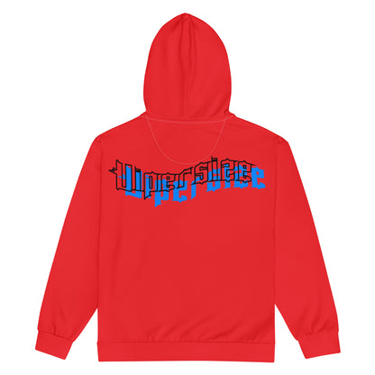 Design 2 // Unisex // Hoodies // Zipper // Red // Front 3