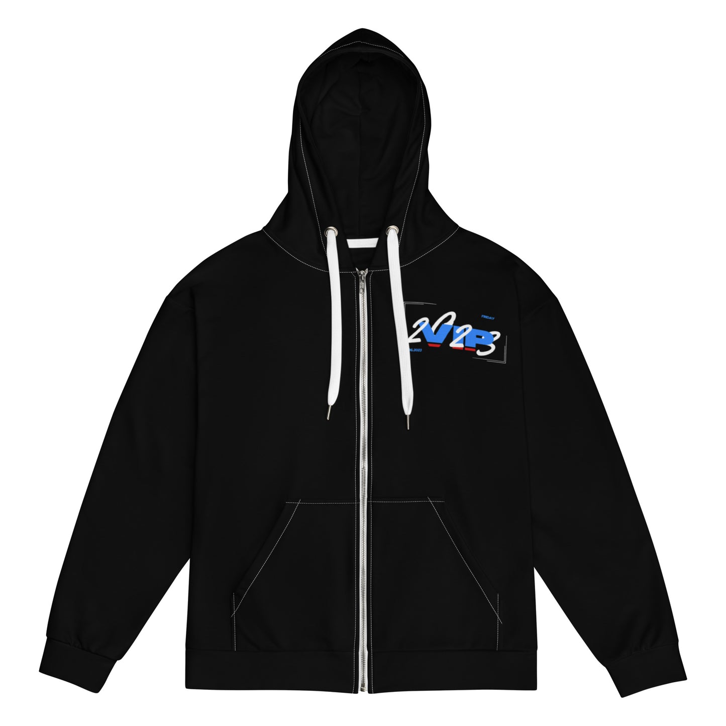 Design 1 // Unisex // Hoodies // Zipper // Black // Front 5 - Viper-Size