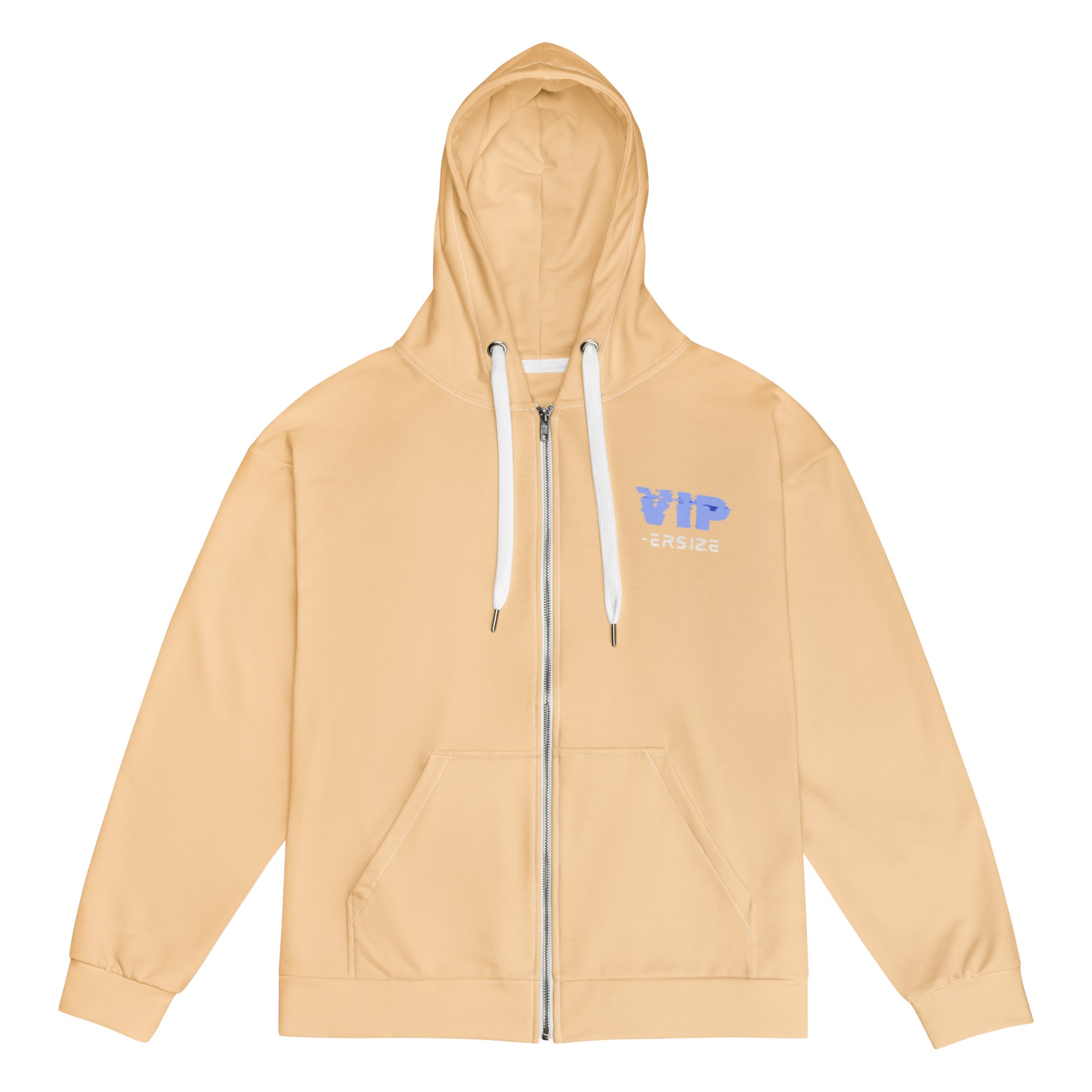 Design 1 // Unisex // Hoodies // Zipper // Beige // Front 3 - Viper-Size