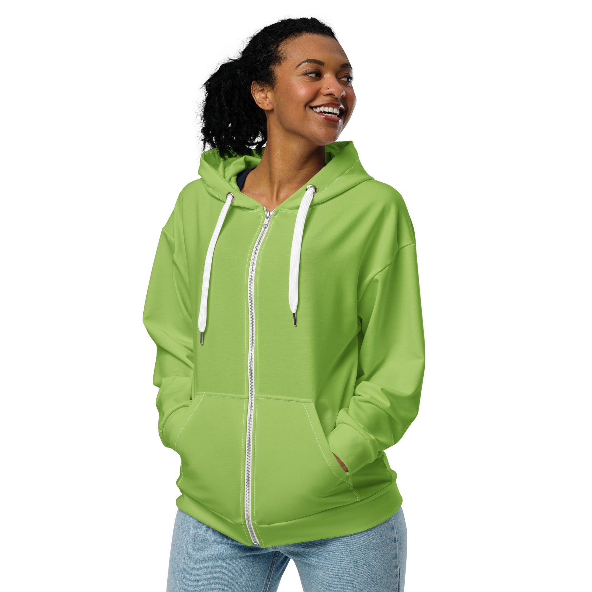 Design 1 // Unisex // Hoodies // Zipper // Green - Viper-Size